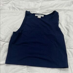 Forever 21 Blue Sleeveless Crop Tank Top